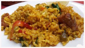 arroz con magro y verduras